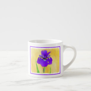 Paarse gekaarde irisschilderingen - Kute Original  Espresso Kop