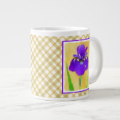 Paarse gekaarde irisschilderingen - Kute Original  Extra Grote Beker (Voorkant rechts)