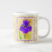 Paarse gekaarde irisschilderingen - Kute Original  Extra Grote Beker (Rechts)