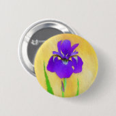 Paarse gekaarde irisschilderingen - Kute Original Ronde Button 5,7 Cm (Voorkant /achterkant)