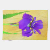 Paarse gekaarde irisschilderingen - Kute Original  Theedoek (Horizontaal)
