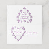 Paarse gekleurde vlinders ontwerp bruiloft (Buitenkant ongevouwen)