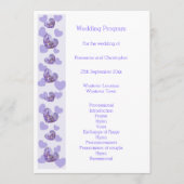 Paarse Gekleurde Wisteria Heart Design Wedding Programma (Voorkant)