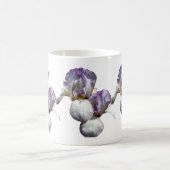 Paarse gekruiste Iris Flowers Koffiemok (Center)