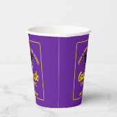 Paarse Gele Afstuderen Custom Graduation Party Papieren Bekers (Rechts)