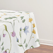 Paarse Gele Aquarel Wilde Bloem