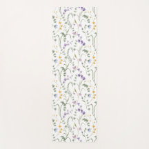 Paarse Gele Aquarel Wilde Bloem