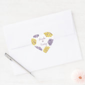Paarse & gele bloei barsten bruiloft Sticker zegel (Envelop)