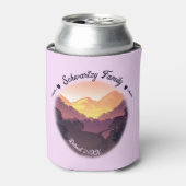 Paarse Gele Boerderij Mountain Sunset Blikjeskoeler (Blikje Voorkant)