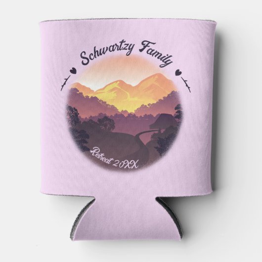 Paarse Gele Boerderij Mountain Sunset Blikjeskoeler (Voorkant)