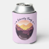 Paarse Gele Boerderij Mountain Sunset Blikjeskoeler (Blikje Achterkant)