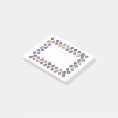 Paarse Gele Diamanten Post it Notes (Schuin)
