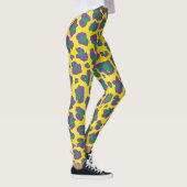 Paarse, gele en groene spuitplaat leggings (Rechts)