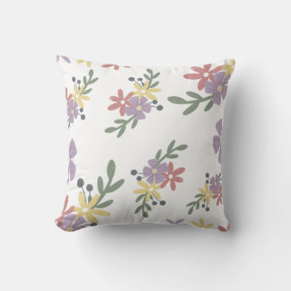 Paarse gele floral pattren Sierkussen