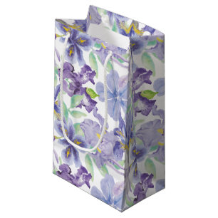 Paarse Gele Iris Bloemenaquarel Klein Cadeauzakje