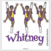 Paarse Gele Majorette Danser #1 Sticker (Vel)