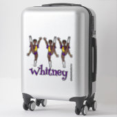 Paarse Gele Majorette Danser #1 Sticker (Koffer)