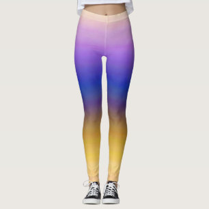 Paarse gele ombre leggings
