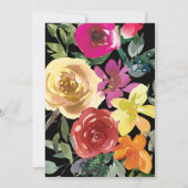 Paarse Gele Oranje Bloemen Zwart Adreswijziging (Achterkant)