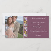 Paarse & Gele Paisley Bewaar de datum van uw foto Save The Date (Voorkant)