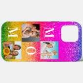 Paarse Gele Sparkle Moeder Foto Case-Mate iPhone Case (Achterkant (horizontaal))
