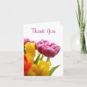 Paarse & Gele Tulpen Bedankkaart