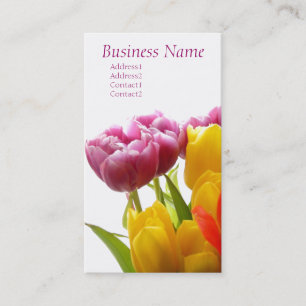 Paarse & Gele Tulpen Visitekaartjes
