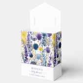 Paarse Gele Waterverf Wildflower Baby shower Bedankdoosjes (Geopend)