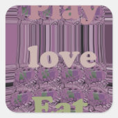 Paarse geliefden en spelen Eat Africa South Tradit Vierkante Sticker (Voorkant)