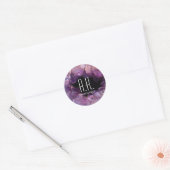 Paarse Gem Geode Ronde Sticker (Envelop)