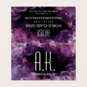 Paarse Gem Visitekaartjes (Buitenkant ongevouwen)