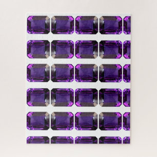 Paarse Gemstone-kroon Legpuzzel