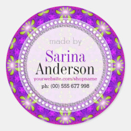 Paarse genezende lichtmandala gemaakt door Labels