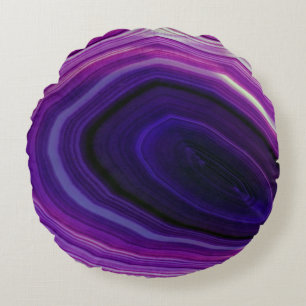 Paarse Geode met Werveling Rond Kussen