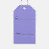 Paarse geometrische cirkels cadeau label cadeaulabel (Achterkant)