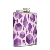 Paarse geometrische juwelvormen heupfles (Rechts)