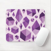 Paarse geometrische juwelvormen muismat (Met muis)