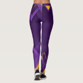 paarse geometrische leggings (Achterkant)