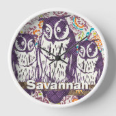 Paarse Geometrische Owl familie (Voorkant)