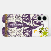 Paarse Geometrische Owl familie Case-Mate iPhone Case (Achterkant (horizontaal))