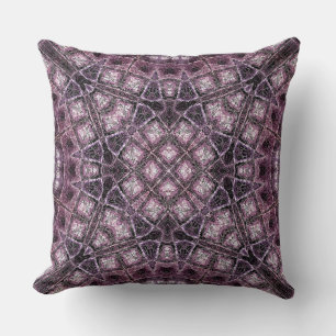 Paarse geometrische patroon met ingewikkelde symme kussen