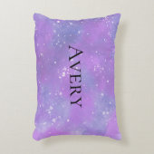 Paarse gepersonaliseerde Fantasy Princess Girly Accent Kussen (Voorkant(Verticaal))