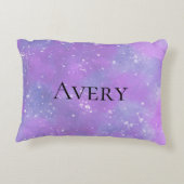 Paarse gepersonaliseerde Fantasy Princess Girly Accent Kussen (Achterkant)