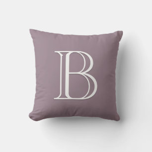 Paarse Gepersonaliseerde Letter Monogram Initiaal Kussen