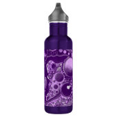 Paarse gepersonaliseerde marmerbare fluïde kunst waterfles  (Rechts)