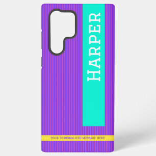 Paarse gepersonaliseerde naam samsung galaxy hoesje