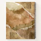 Paarse geperste Flower Memory Lijst Notitieboek (Achterkant)