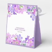 Paarse Geranium Bloem Bruidsborrel  Bedankdoosjes (Achterkant)