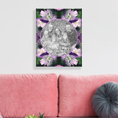 Paarse Geranium Bloem Frame Maak Je Eigen Foto Canvas Afdruk (Insitu (Woonkamer))