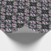 Paarse Geranium bloemen vermenigvuldigd gepersonal Cadeaupapier (Hoek)